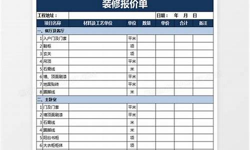 家装报价单明细表_家装报价单明细表电子版